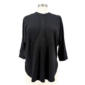 BANANA REPUBLIC FACTORY Black Tuxedo Front Top S